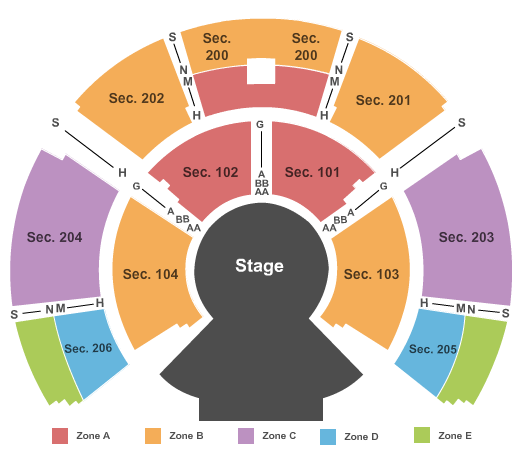 Grand Chapiteau Seating Chart